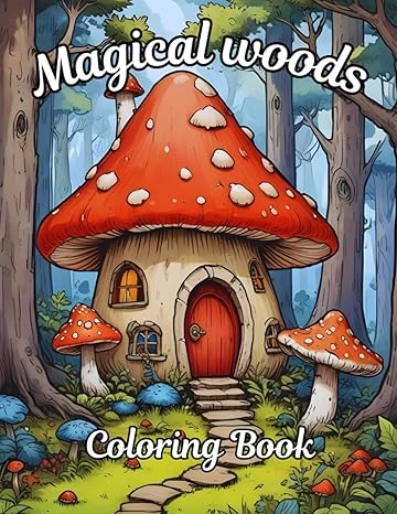 magical woods coloring book cover