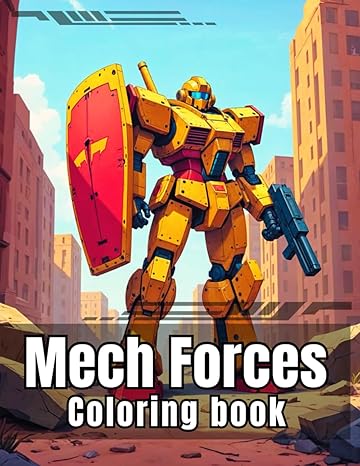 mech forces coloring book cover